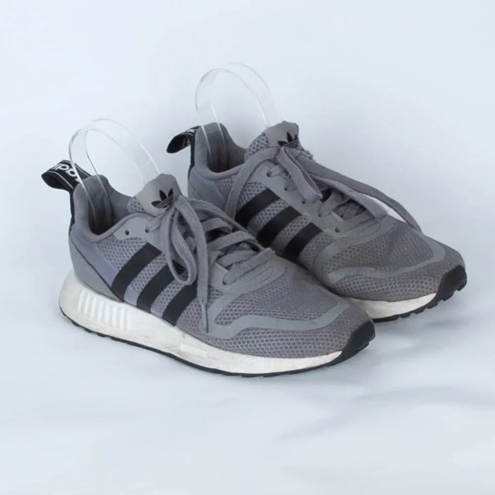 Adidas Multix‎ Mens Grey Black Athletic Sneakers Shoes Size 5.5 Running Outdoors